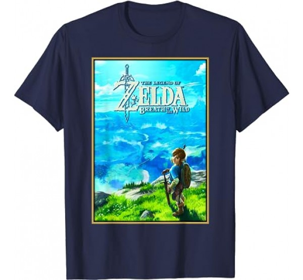 Nintendo Legend Of Zelda Link Scenery Poster T-Shirt Nintendo Legend Of Zelda Link Scenery Poster T-Shirt